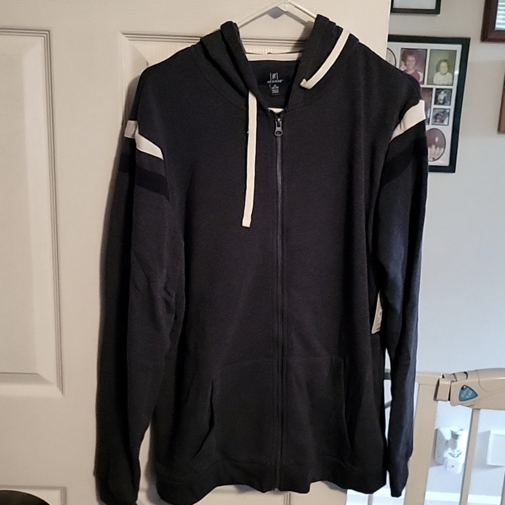 George Blue/ White Long Sleeve Hoodie